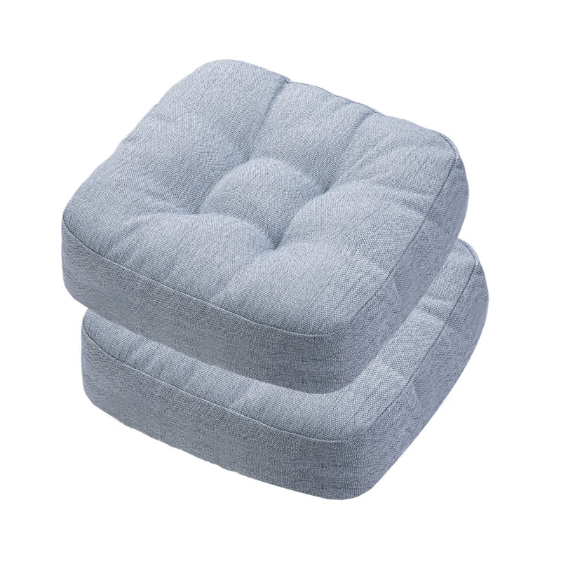 16.5-inch  Dining Chair Cushion, Light Gray Polypropylene/Olefin