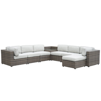 Canapé modulaire d'extérieur avec coussins Montae