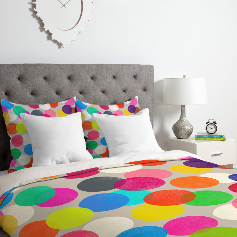 Garima Dhawan Polyester Dots Duvet Cover, Twin/Twin XL Duvet Cover + 1 Standard Sham