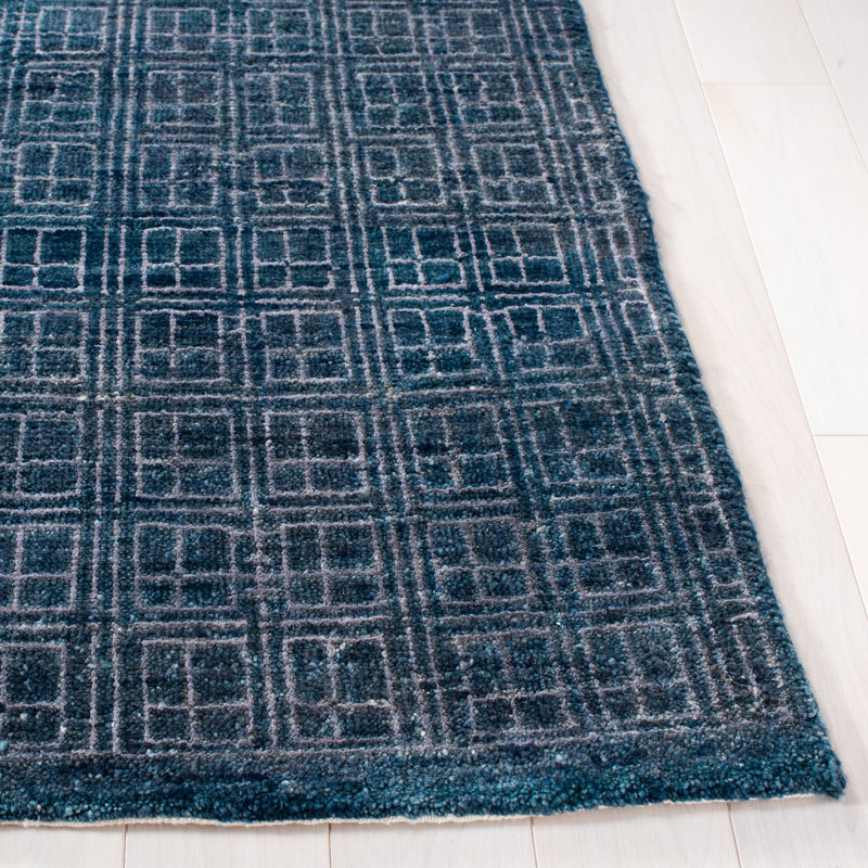 Keiondre Hand-Knotted Wool Navy Rug