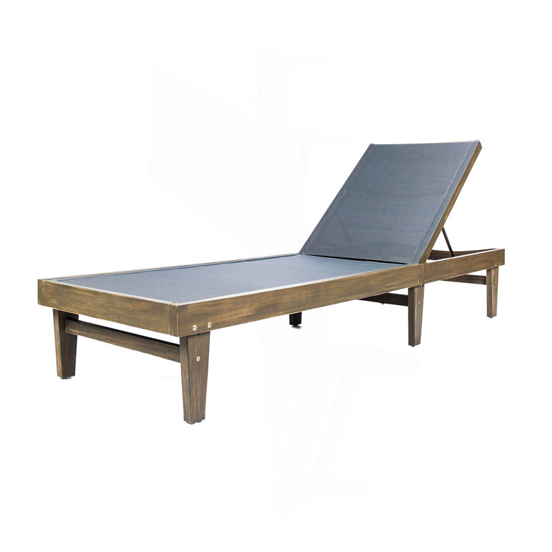 Chaise Lounge - Dark Grey Mesh, Dark Gray