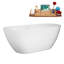 Baignoire et plateau autoportant 59 "avec drain interne 59" Streamline-101686117