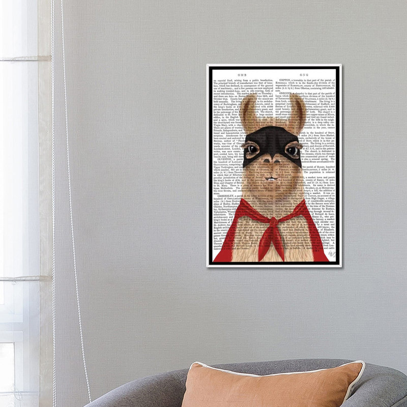 «Super Llama» par Fab Funky - impression d'art graphique, Aucun mat, Toile blanche encadrée, H 26 po x l 18 po x 1,5 po