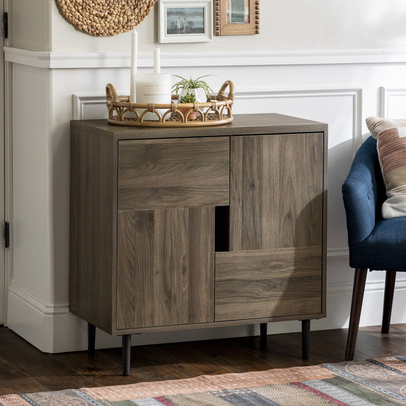 Regalado Sideboard, Slate Grey/Red