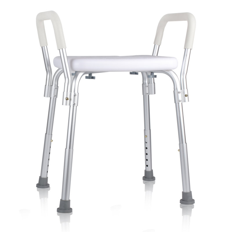 Multi-Purpose Backless Shower Bench with Arms