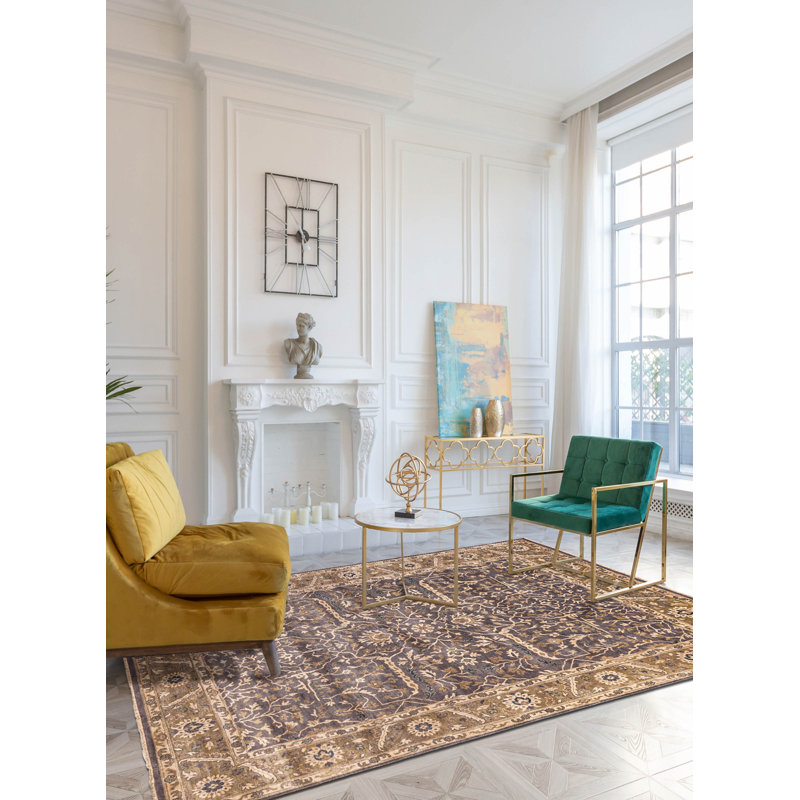 Tapis gris Jules Serapi 9 pi 1 po x 11 pi 11 po