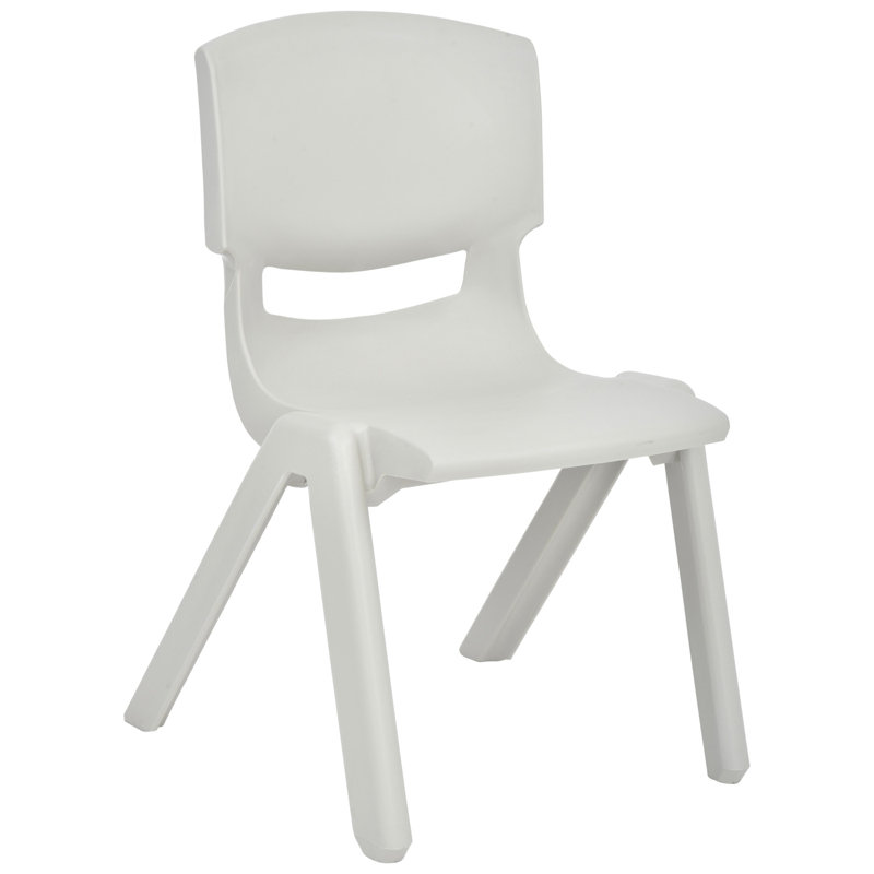 Tisbury 11" Kids Classroom Chair, Stackable, Light Gray