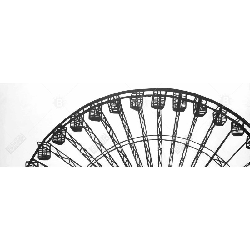 Toile de grande roue monochrome | Architecture Home Decor