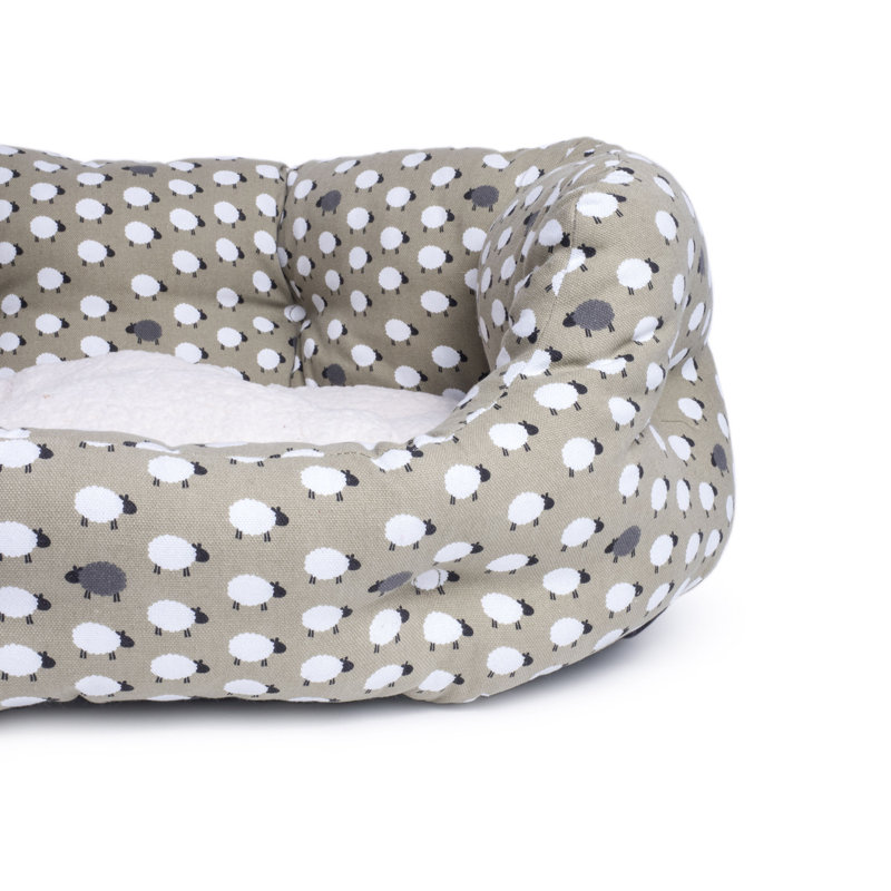 Animal Print Orthopedic Fleece Pet Bed, Large (76cm W x 68cm D x 43cm H)