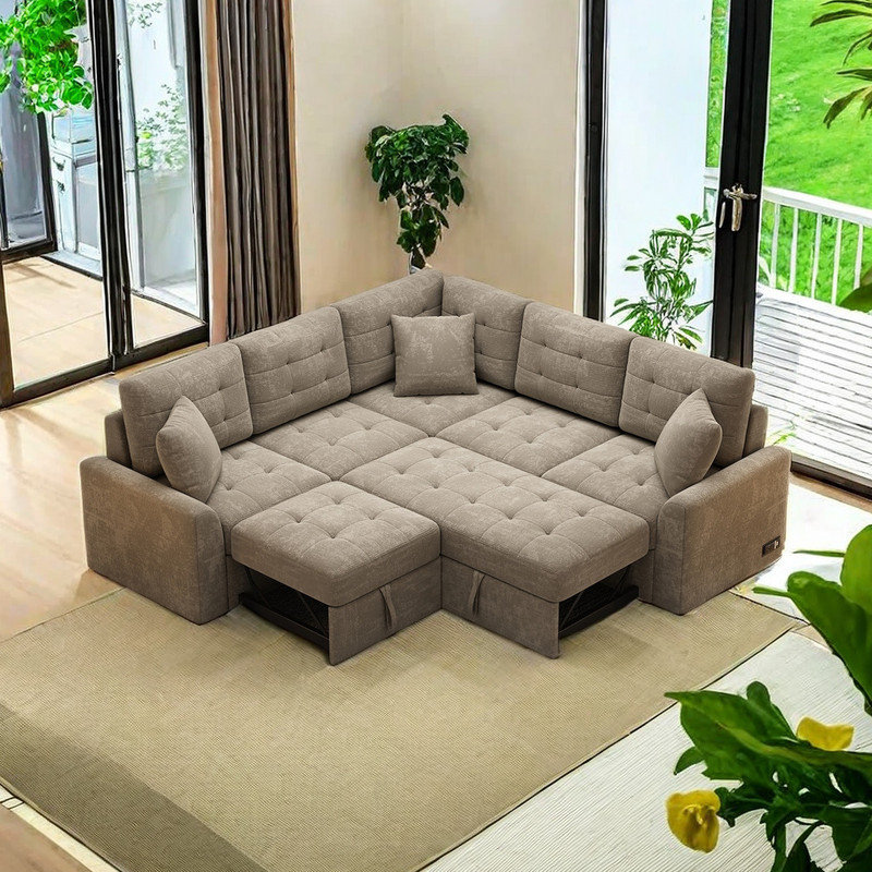 Canapé modulaire 3 pièces rembourré