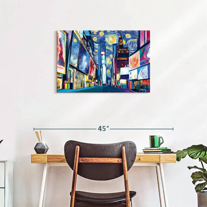 Lilie Time Square Starry Night, 20" H x 30" W