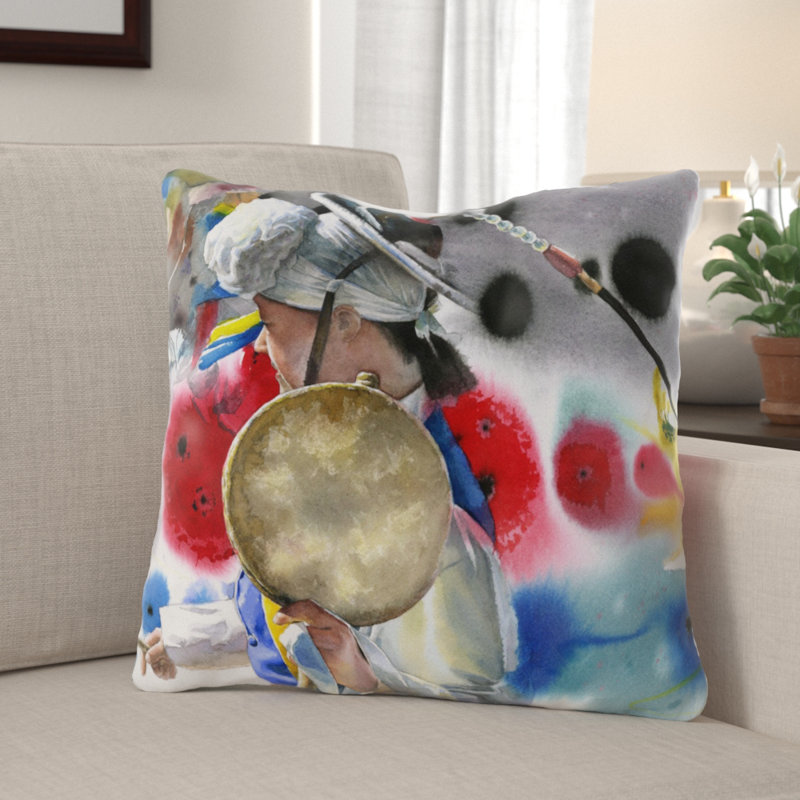 Housse et insert de coussin carré Dorcia, Microsuède, Intérieur