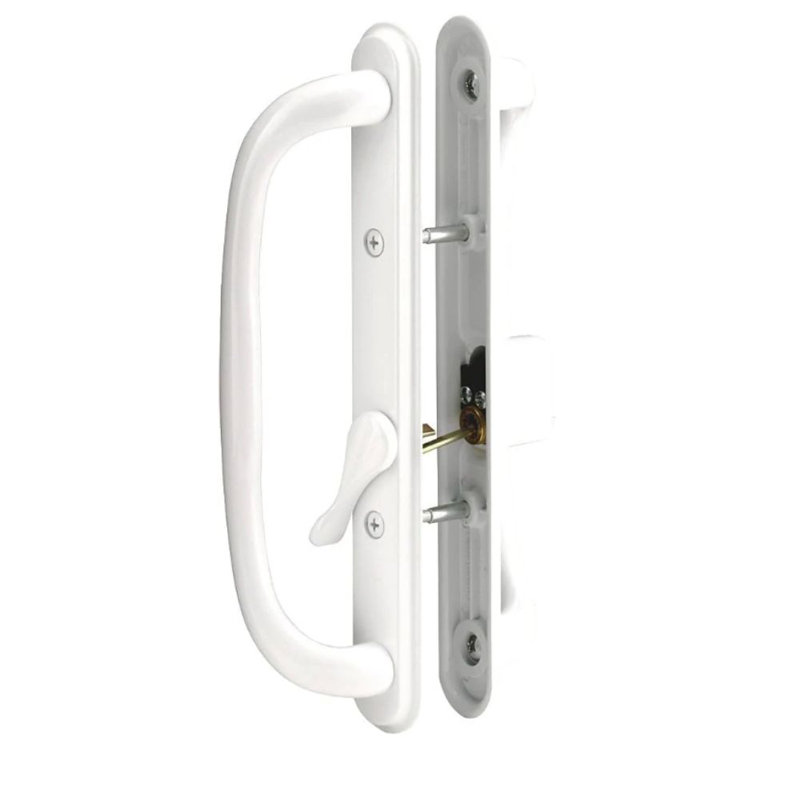 Remplacement de l'ensemble de poignées de porte de patio coulissantes en verre 10 po Olympus, Blanc