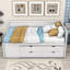 Lit de jour en bois avec tiroirs et tablettes Kouta-735083521-735083534