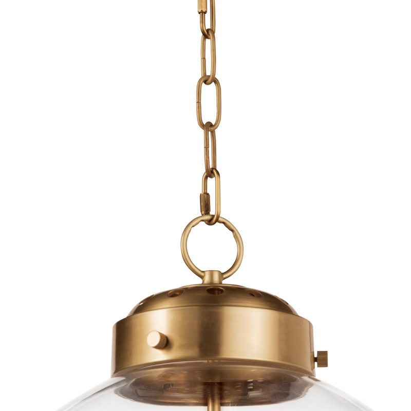 Globe Pendant, Natural Brass
