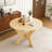 43-Inch Folding Dining Table for Small Spaces, MDF with Wild Oak Veneer and Space-Saving Design-155137587