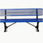 Banc en acier avec dossier 6 pi. Bleu