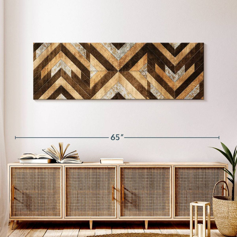 " Patterned Chevron Tiles " by Lulu, 18" H x 54" W x 1.25" D