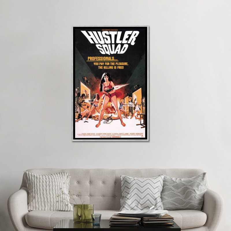 Affiche de Hustler Squad film par radio Days-impression d’art graphique, H 48 po x l 32 po x P 1,5 po, Pas de tapis