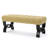 Riam Ottoman Bench, 41 Inch, Button Tufted, Yellow, Half Circle Legs-121481517