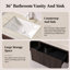 Meuble-lavabo mural simple 36 po avec surface solide 36 po-830916358