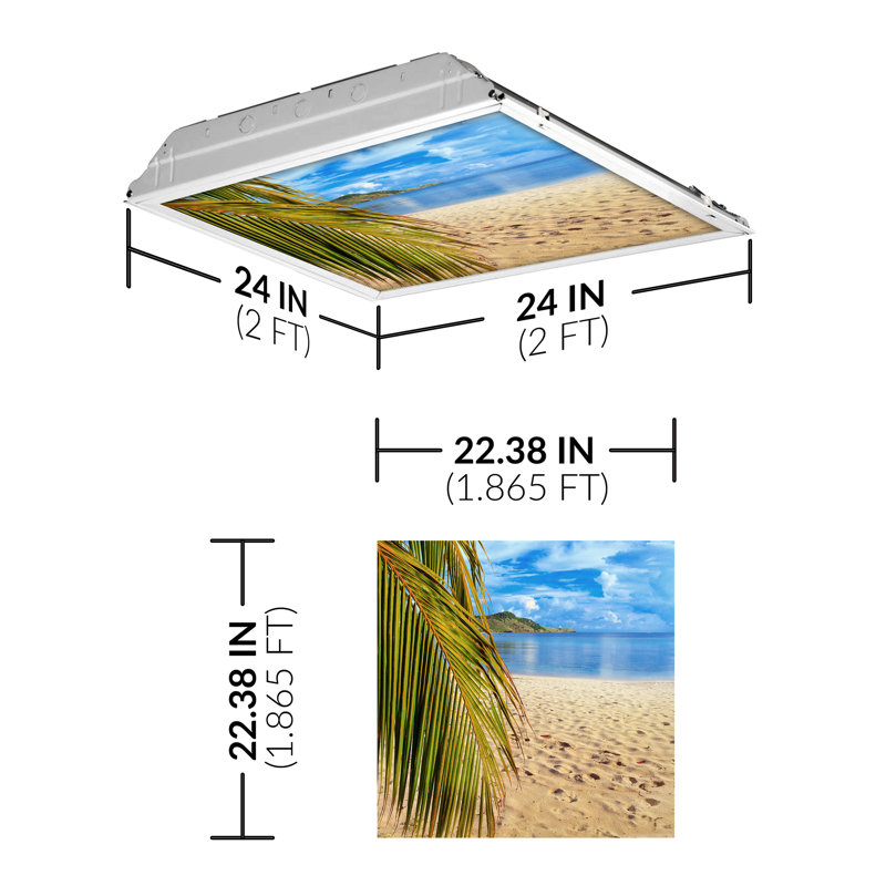 Beach Square Fixture Component Ceiling Light