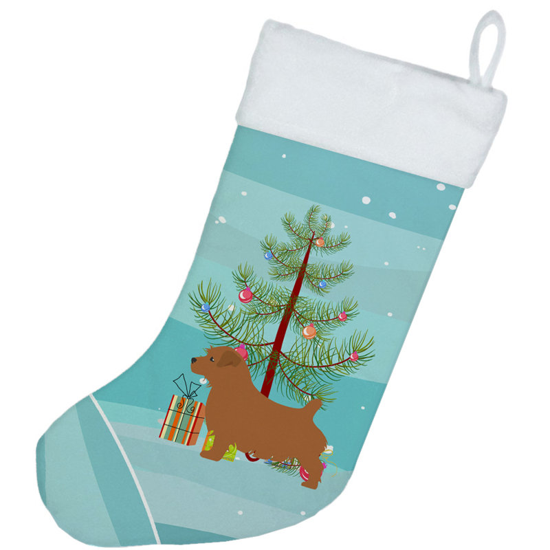 Chaussette de noël joyeux de noël, Terrier de Norfolk