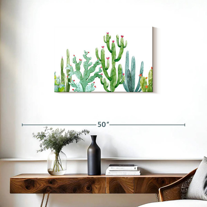 Harnek cactus en fleurs, H 20 po x l 30 po