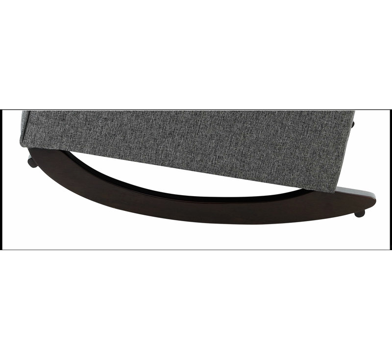 Chaise berçante en tissu gris Fabien