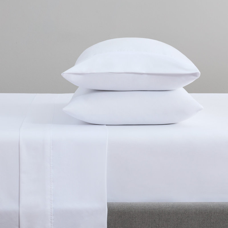 Arkwright Soft Cotton Blend 200 Thread Count Flat Sheets - Pack of 6, King Flat Sheet