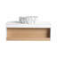 Meuble-lavabo flottant 36 po avec lavabo vasque rond et tablette ouverte 36 po-129865381