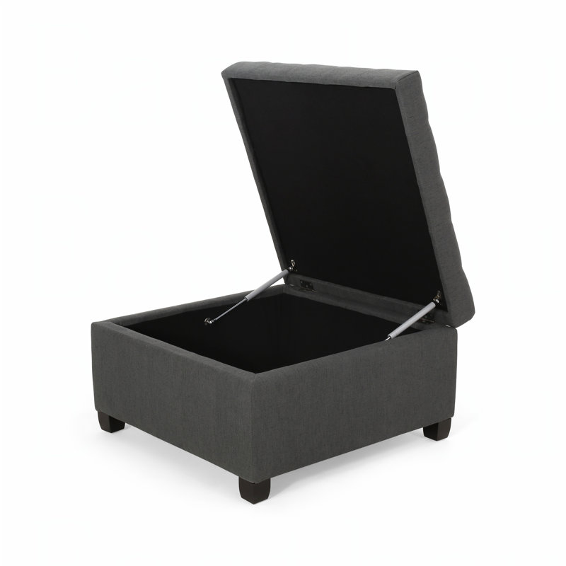 Repose-pieds élégant avec rangement avec surpiqûres gaufrées et espace généreux, parfait pour la vie moderne et l'organisation.
