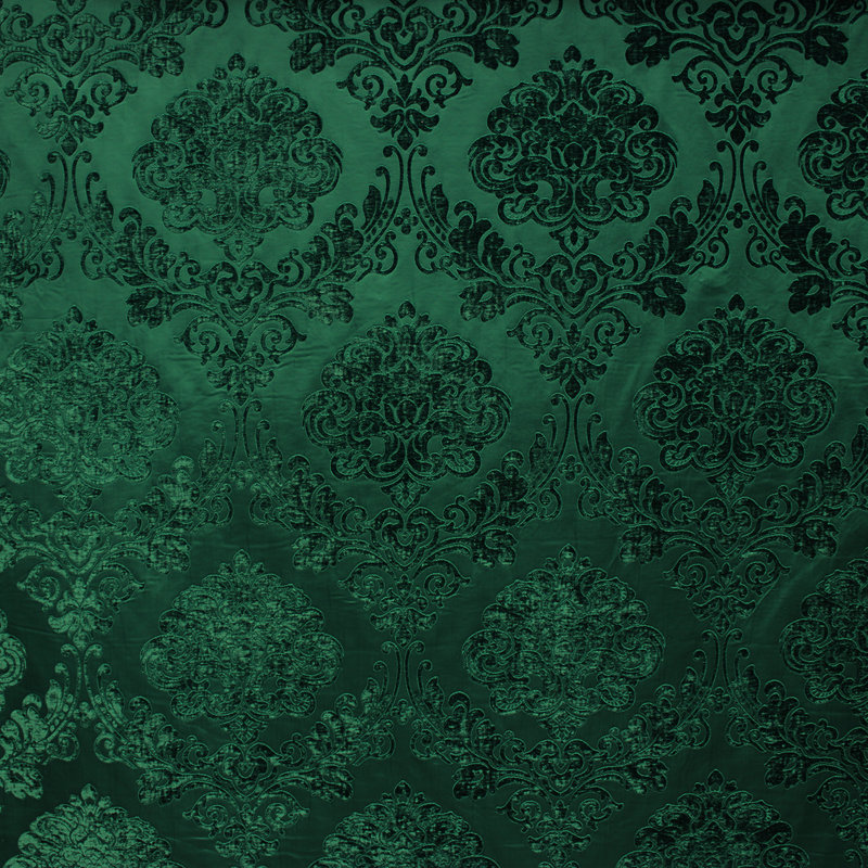 Tonal Damask Chenille | Casino Fabric, Hunter