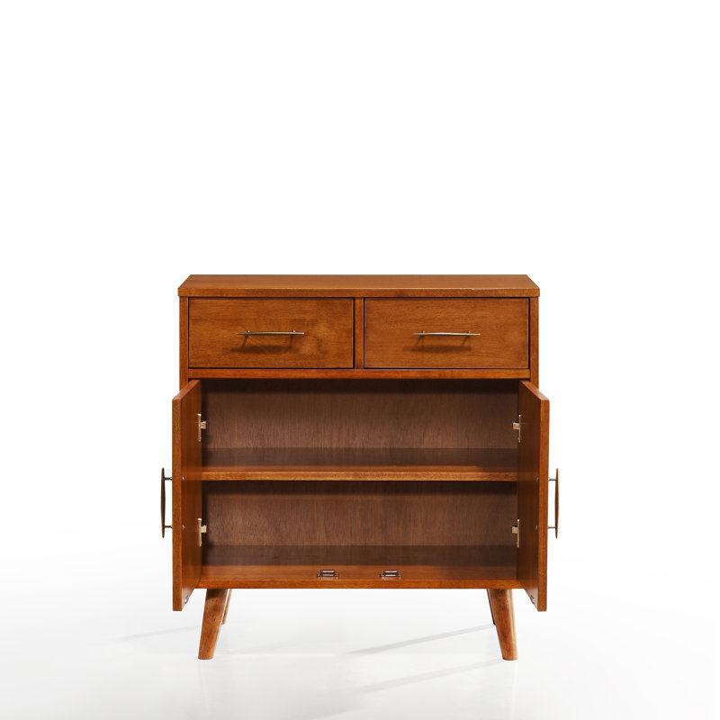 Buffet 2 portes en bois massif avec tiroirs Imre