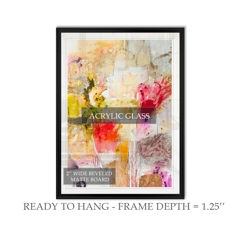 Vertical Reds I - Wrapped Canvas Print, 18.5" H x 24.5" W x 1.5" D, Black