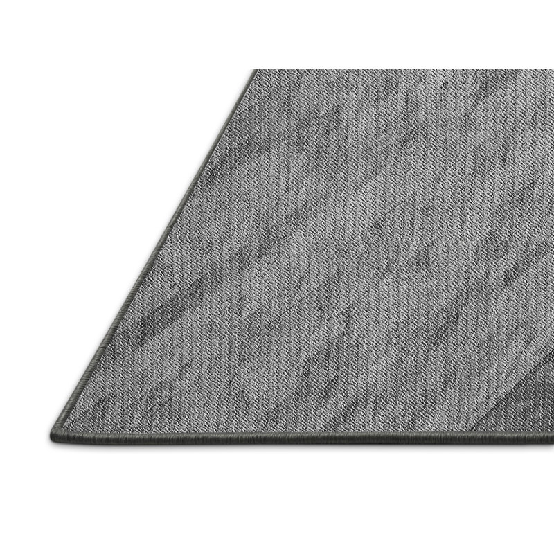 Tapis gris en laine de couleur unie, Rectangle 6 pi x 9 pi
