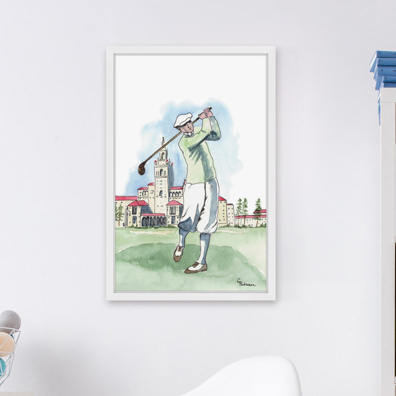 « St. Andrews » par Glenda Roberson-reproduction d’art encadrée sur papier, H 45 po x l 30 po x P 1,5 po