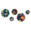 Dean - ensemble d'art mural rond floral glamour de 5