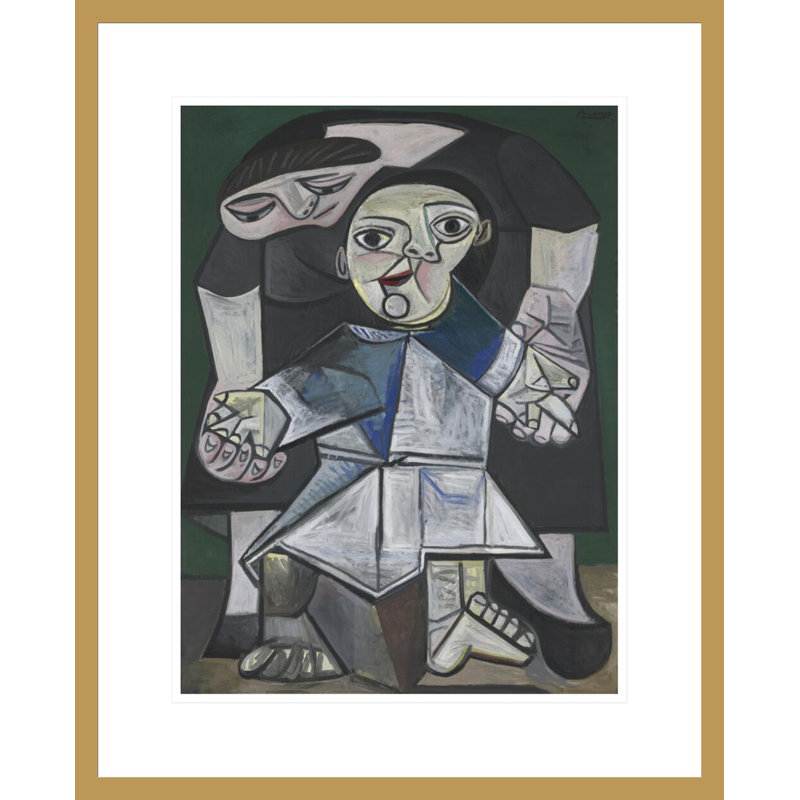 «First Steps» par Pablo Picasso, impression giclée sur cadre, H 21,75 po x l 17,63 po