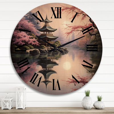 Horloge murale en bois massif Marlinda