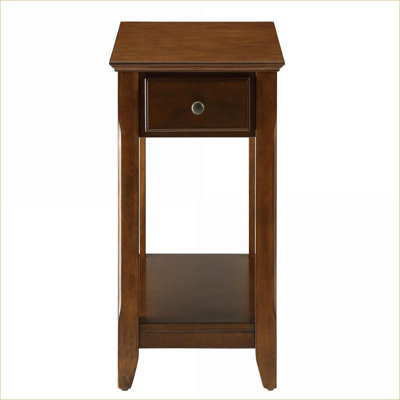 Table basse en noyer avec tiroir & amp; Tablette inférieure en bois durable pour le rangement du salon