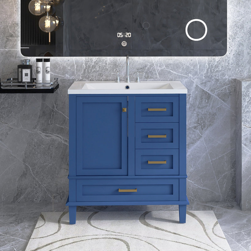 Ensemble de meuble-lavabo simple 30 po Quantavia, Or