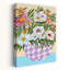 Joyeux bouquet de fleurs moderne abstrait contemporain lavande fleur art mural