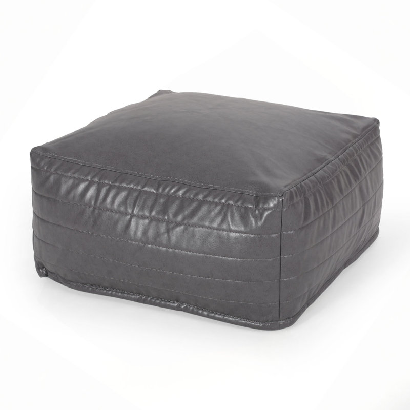 Repose-pieds rectangulaire en similicuir Bambo