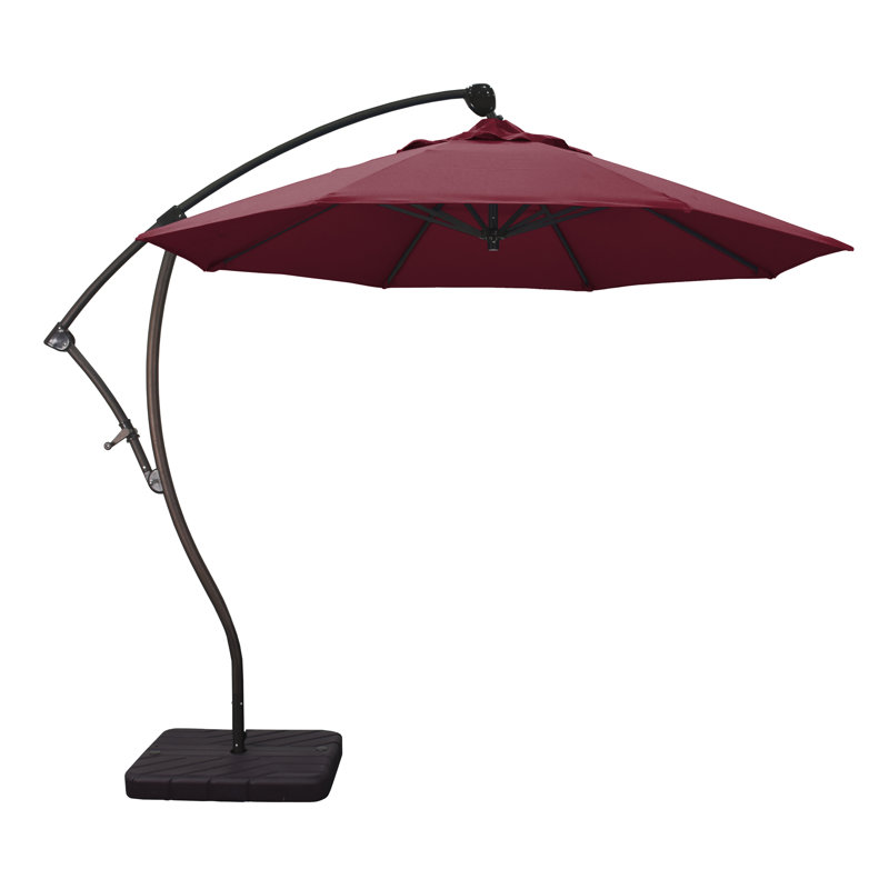 Parasol en porte-à-faux 9' Welwyn, Bourgogne performance toile