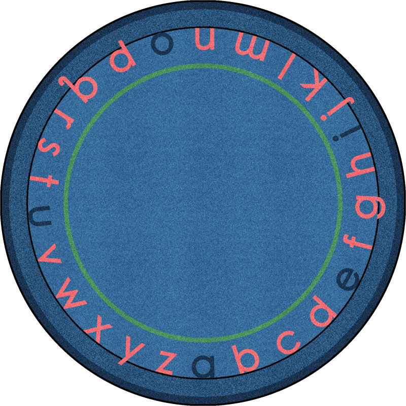 Tapis éducatif à motif d'alphabet Montessori, Rond 7 pi 7 po