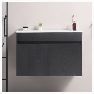 Ensemble de meuble-lavabo simple avec plateau Anahy