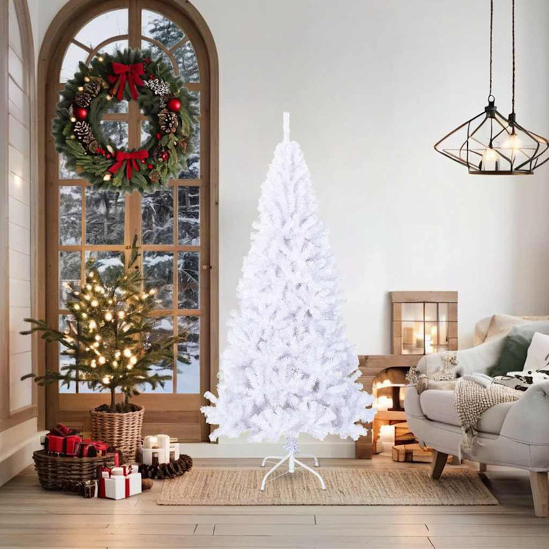 Décoration de Noël arbre de Noël artificiel blanc, H 6 pi