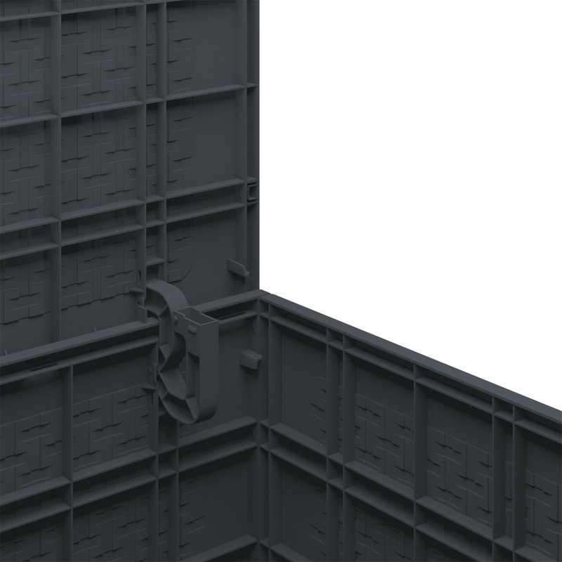 Vidaxl Garden Storage Box 21.7X20.9X22.4 In PP, Anthracite