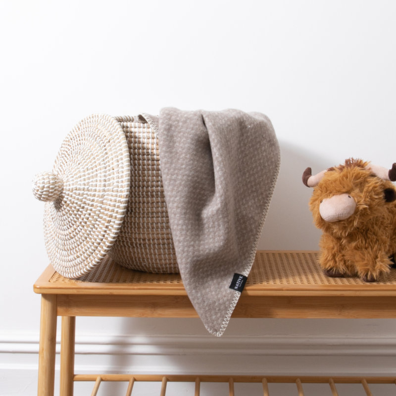 Wool Baby Blanket, Cream
